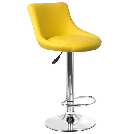 стул барный 450х500х810(1030) мм, желтый, металлический