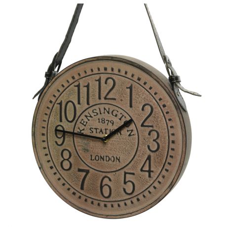 часы настенные с подвесом KAEMINGK D300мм серые металл