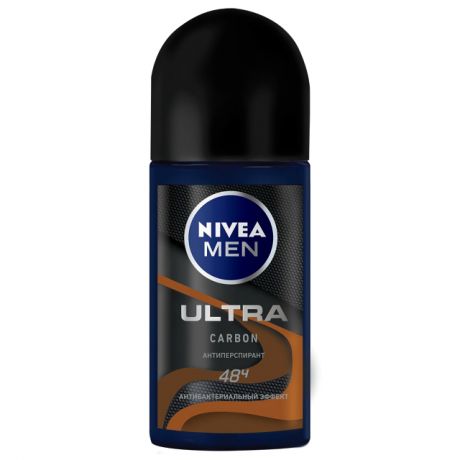 дезодорант мужской NIVEA MEN Ultra Carbon, 50 мл, ролик