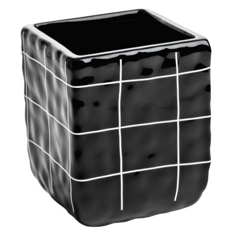стакан MOROSHKA Irony квадрат керамика черный