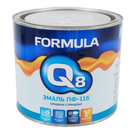 эмаль Q8 Formula ПФ-115 1,9кг серая, арт.ЭК000127375
