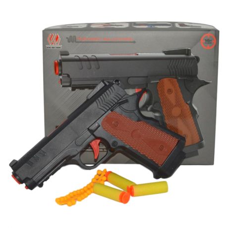 игрушка оружие Пистолет с пулями в асс-те 21см