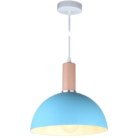 светильник подвесной DE FRAN Mercoled 1х60Вт E27 голубой розовый белый
