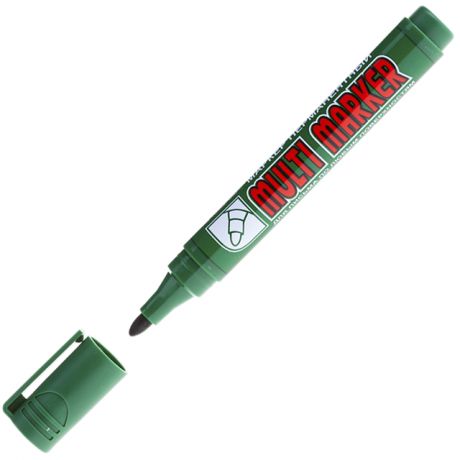 маркер перманентный CROWN Multi Marker пулевидный зеленый 3мм