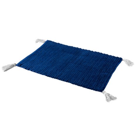 коврик для ванной MOROSHKA 60x90 см акрил синий