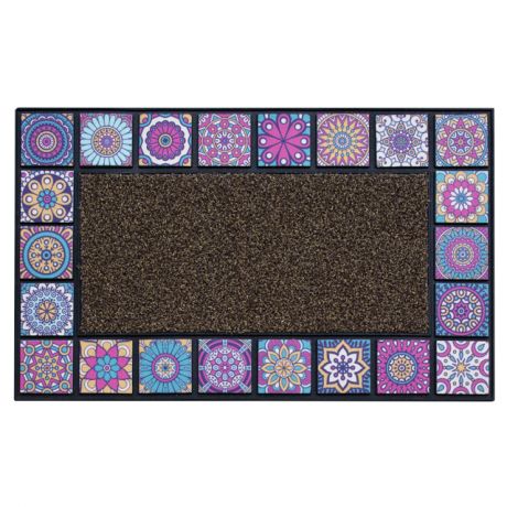 коврик ATTRIBUTE Mosaic Quadro 45х75см фиолетовый резина/полипропилен