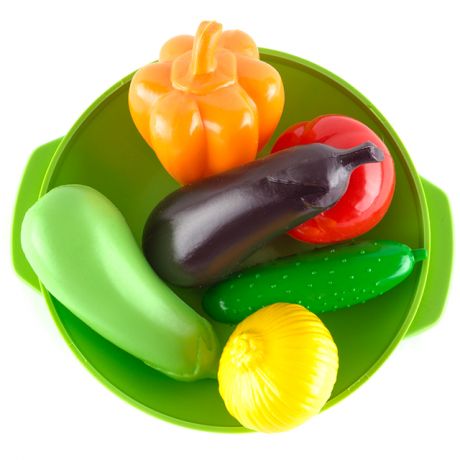 набор игровой Овощи в тарелке 8 предметов