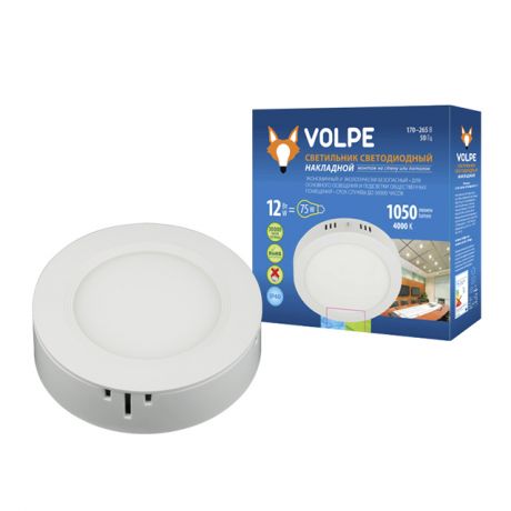 светильник светодиодный VOLPE Felis 1х12Вт LED 840Лм 4000К белый