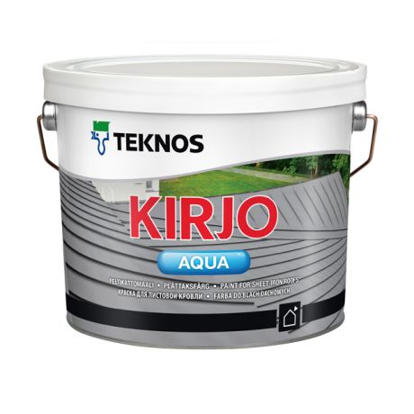 краска акрилатная кровельная ТEKNOS Kirjo Aqua база А 2,7л белая, арт.ЭК000130364