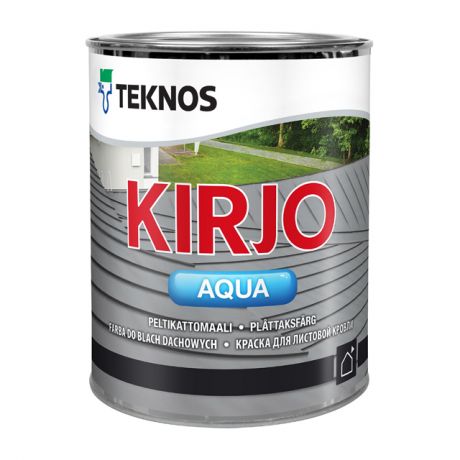 краска акрилатная кровельная ТEKNOS Kirjo Aqua база А 0,9л белая, арт.ЭК000130363