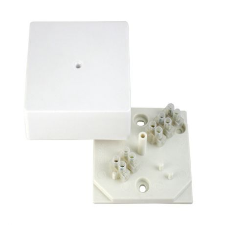 коробка монтажная HEGEL 75х75х30мм IP20 с клеммником белый