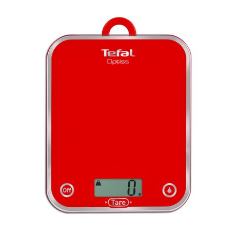 весы кухонные TEFAL BC5003V2 до 5кг электр. стекло красн.