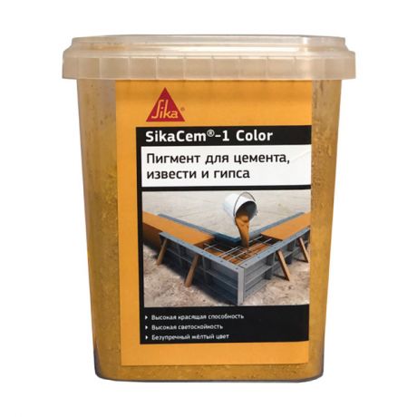 краситель SIKA SikaCem 1 Color для бетона и растворов 0,5кг желтый, арт.613942