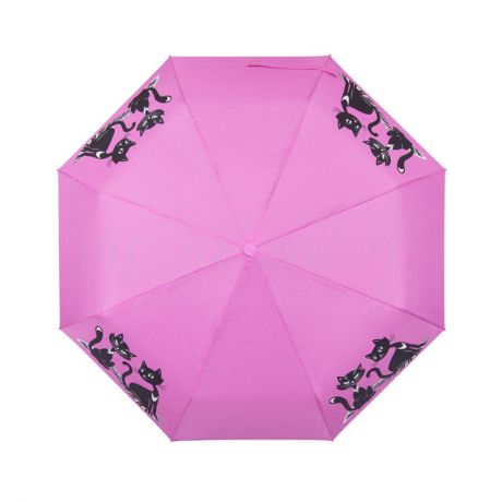 зонт женский полуавтомат 56см с аппликацией в асс-те
