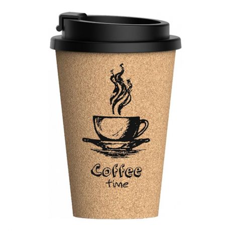 термокружка WALMER Corky Coffee 350мл пластик/пробка
