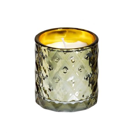 cвеча в стекле SPAAS Текстура золото 7х7,5см 25ч/г б/аромата