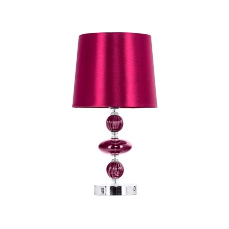 лампа настольная Gerhort Purple 1х40Вт Е27 хром/бордовый