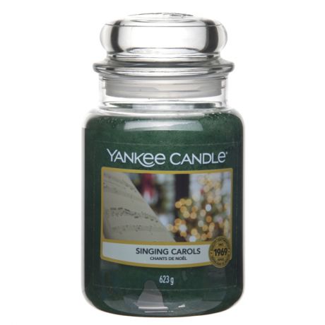 свеча в стекле YANKEE CANDLE Новогодние колядки банка больш. 9,3х16,5см 120 ч/г аромат.