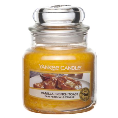 свеча в стекле YANKEE CANDLE Французский тост банка мал. 6х8,3см 45 ч/г аромат.