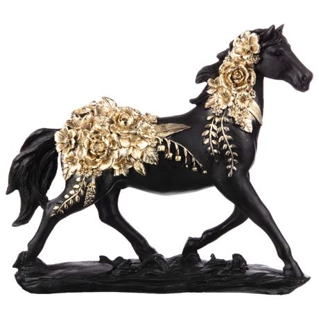 статуэтка LEFARD Flower fantasy Лошадь черная 28,5х8,5х24,5см полистоун