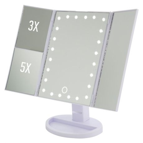 зеркало с подсветкой ENERGY EN-799T 30х16см от батареек/USB бел.