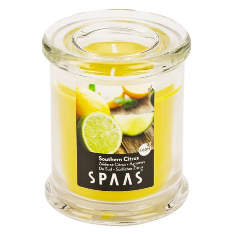 свеча в стекле SPAAS Премиум Южный цитрус 9х11см 60ч/г аромат.