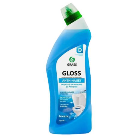 средство чистящее GRASS Gloss Breeze для сантехники с аром. лилии 0,75л гель