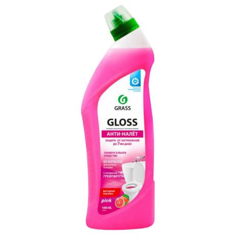 средство чистящее GRASS Gloss Pink для сантехники с аром. грейпфрута 0,75л гель