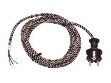 кабель для утюга SCHWABE 3x0,75 3 м. 10 А без выключателя, черный