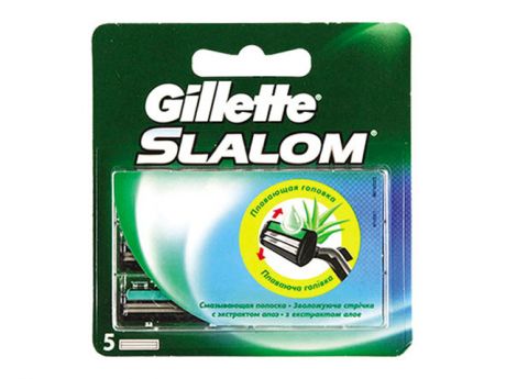 кассеты GILLETTE Slalom Plus 5шт новые