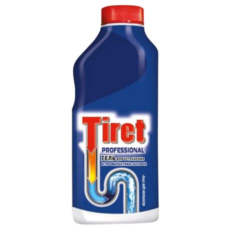 средство чистящее TIRET Professional д/удаления засоров в трубах гель 0,5л