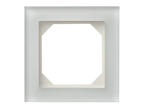 рамка 1 пост LIREGUS Epsilon, стекло, белый
