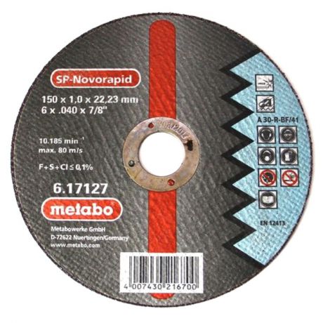 круг отрезной METABO по металлу 150x1,0x22,2мм