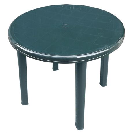 стол круглый 90х75см тёмно-зеленый пластик