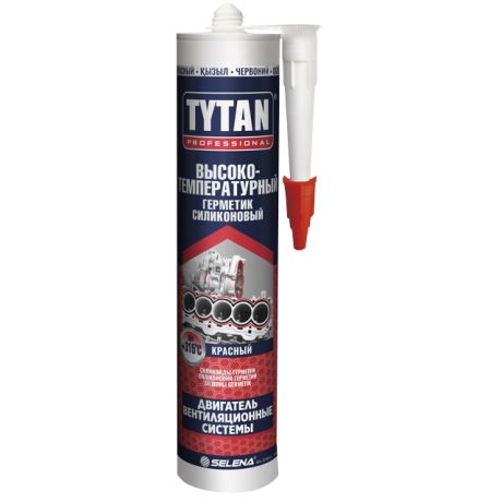 герметик силиконовый TYTAN Professional высокотемпературный 280мл красный, арт.74614