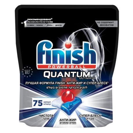 капсулы д/ПММ FINISH Quantum Ultimate 75шт.
