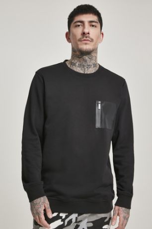 Толстовка URBAN CLASSICS Military Crew (Black, S)