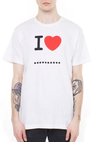 Футболка MISTER TEE I Love ... (White, L)