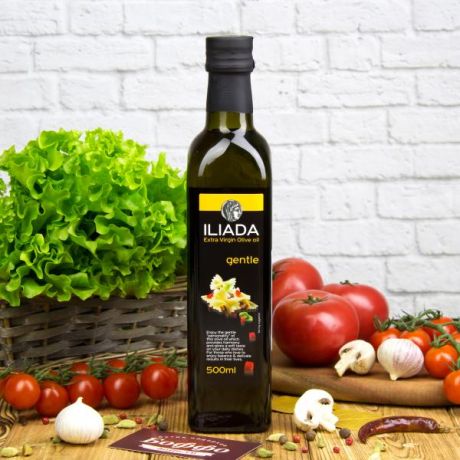 Оливковое масло Extra Virgin Gentle нерафинированное (Греция, Iliada, 500 мл)