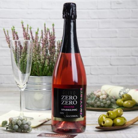 Безалкогольное вино розовое игристое сухое Zero Zero Deluxe Espumoso Rose (Испания, Elivo, 750 мл)