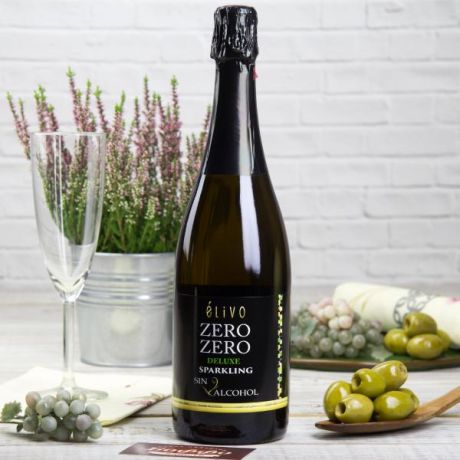 Безалкогольное вино белое игристое сухое Zero Zero Deluxe Espumoso White (Испания, Elivo, 750 мл)