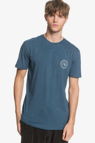 Мужская футболка QUIKSILVER Rolling On (MAJOLICA BLUE (bsm0), S)