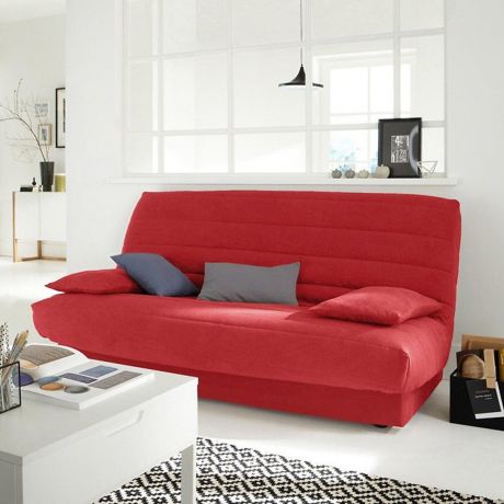 Чехол LaRedoute Для раскладного дивана из искусственной замши единый размер красный