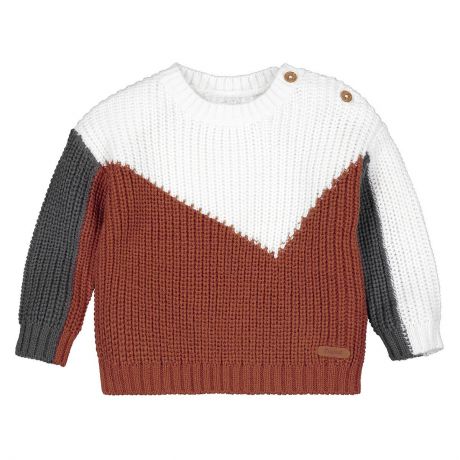 Пуловер LaRedoute С круглым вырезом из трикотажа крупной вязки 1 мес-4 года 1 мес. - 54 см разноцветный
