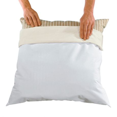 Наволочка LaRedoute На подушку-валик из непромокаемого джерси длина: 140 см белый