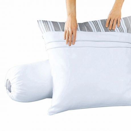 Чехол LaRedoute Защитный на подушку из хлопкового мольтона 63 x 63 см белый