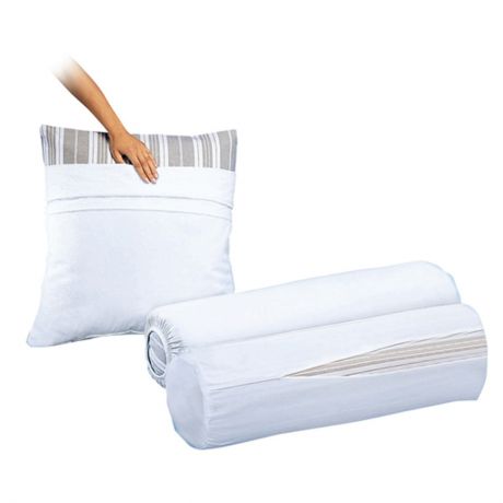 Чехол LaRedoute Защитный на подушку-валик из махровой ткани 100 хлопок длина: 90 см белый