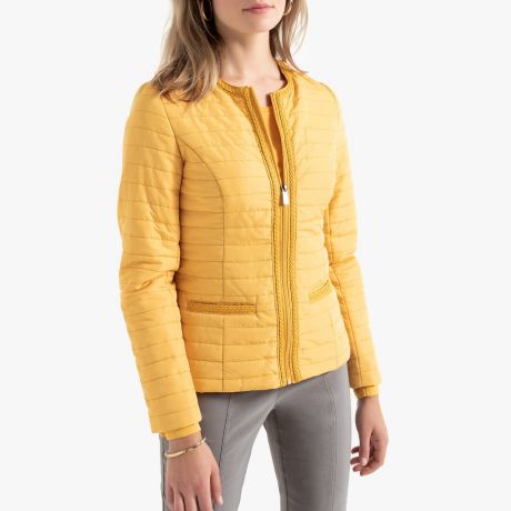 Куртка LaRedoute Стеганая короткая с застежкой на молнию 44 (FR) - 50 (RUS) желтый