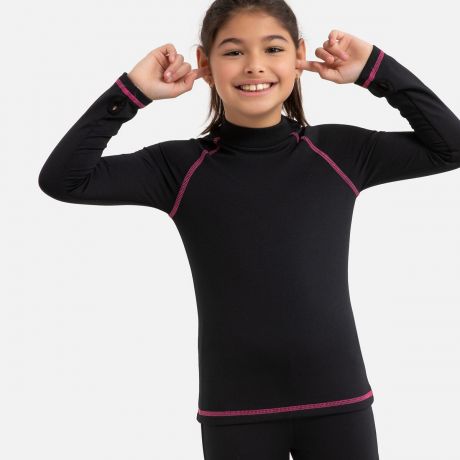 Пуловер LaRedoute Тонкий лыжный для девочек 3-16 лет 3 года - 94 см черный