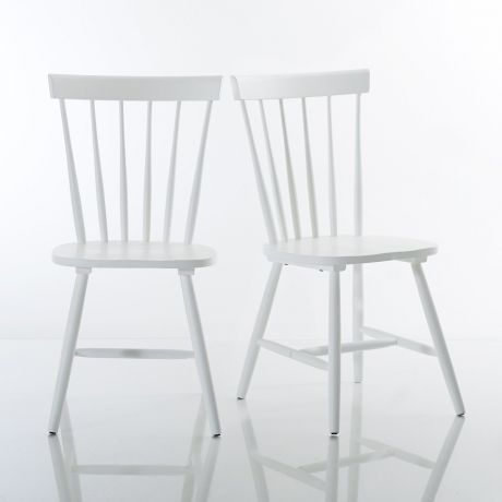 Комплект из 2 стульев из LaRedoute Массива гельвеи JIMI единый размер белый